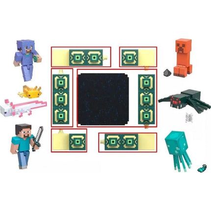 Minecraft Figurka Build a Portal Glow Squid 8 cm