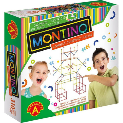 Kreativní stavebnicová sada Montino s 3D trubičkami 310 dílků