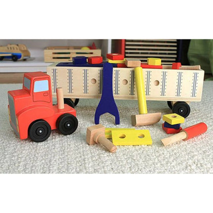 Melissa & Doug Dřevěná konstrukční stavebnice auto