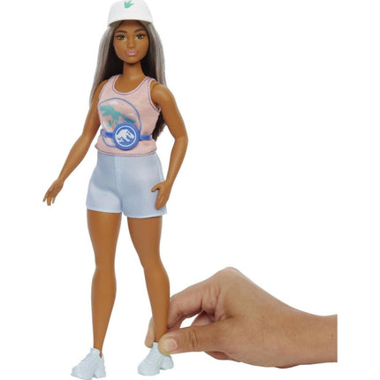 Barbie Obleček 30 cm s doplňky v praktickém balení Jurský svět GRD46