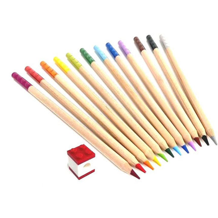 LEGO® Stationery Pastelky, mix barev - 12 ks s LEGO® klipem