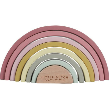 Skládačka dřevěná duha Pink