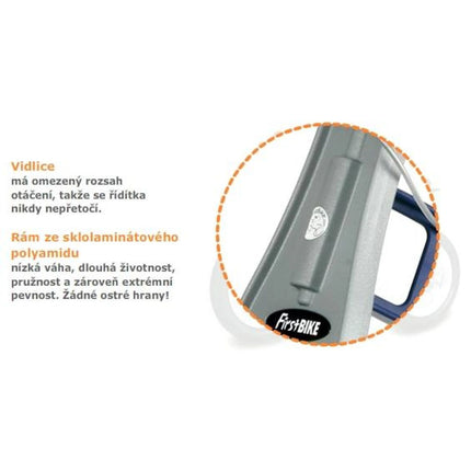 First Bike Odrážedlo Street Light Blue s brzdou