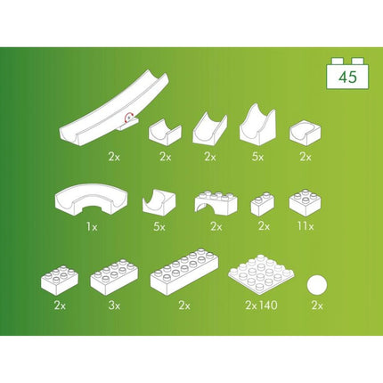 HUBELINO Kuličková dráha Rozšíření s houpačkou 45 ks