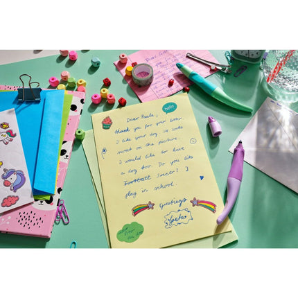 STABILO EASY original Pastel Ergonomický roller pro leváky zelený vč. bombičky s modrým zmizíkovatelným inkoustem