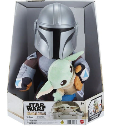 Star Wars Mandalorian a malý Grogu se zvuky 27 cm