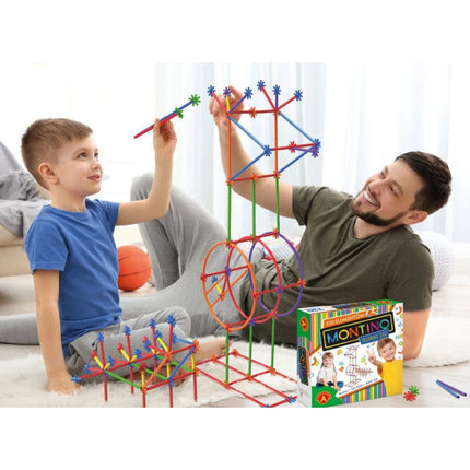 Kreativní stavebnicová sada Montino s 3D trubičkami 310 dílků