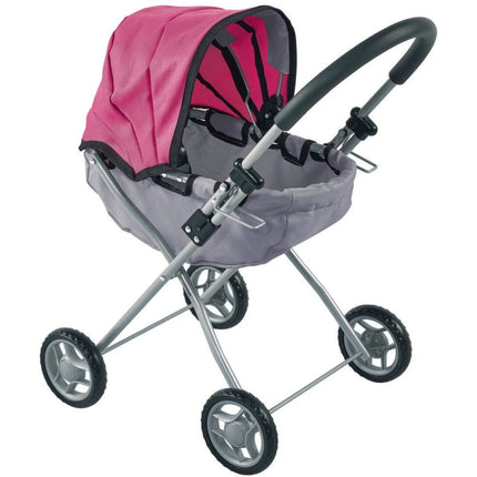 Kočárek hluboký šedo-růžový