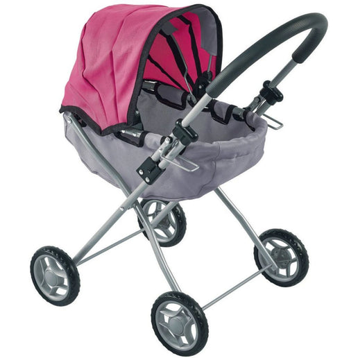 Kočárek hluboký šedo-růžový