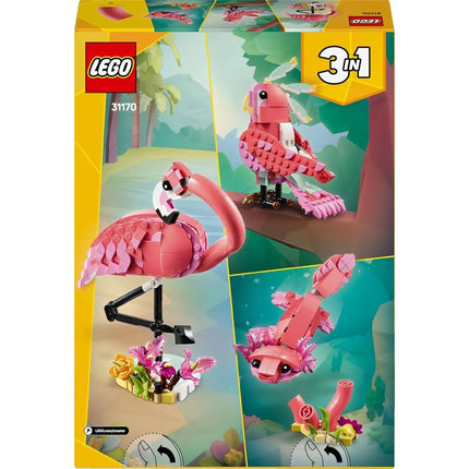 LEGO® Creator 3 v 1 31170 Divoká zvířata: Růžový plameňák