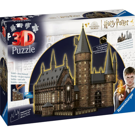 Ravensburger 3D Puzzle: Bradavický hrad Velká síň Noční edice 540 dílků - Harry Potter