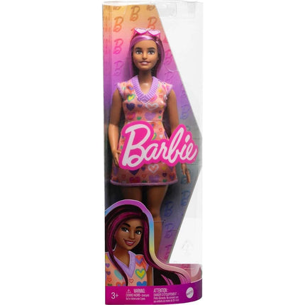 Barbie Modelka šaty se sladkými srdíčky HJT04