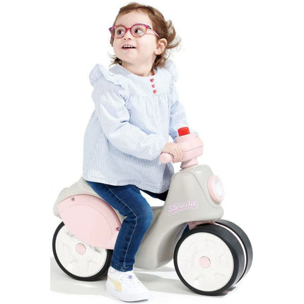 FALK Odrážedlo Skútr Strada bílo-růžové