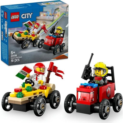 LEGO® City 60458 Závodní balíček: Rozvoz pizzy vs. hasičské auto