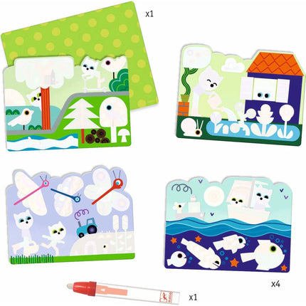 Djeco Vodní omalovánky Život v lese 2