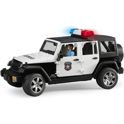 Bruder 02526 Policejní Jeep Wrangler Rubicon s figurkou