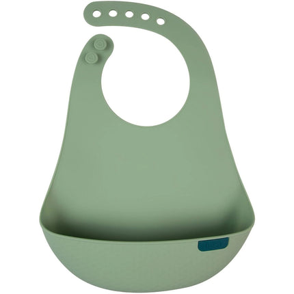 Silikonový bryndák s kapsou Pistachio