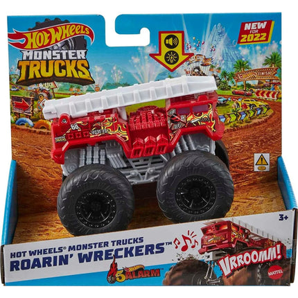 Hot Wheels Monster Trucks Svítící a rámusící vrak 5 Alarm
