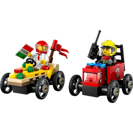 LEGO® City 60458 Závodní balíček: Rozvoz pizzy vs. hasičské auto