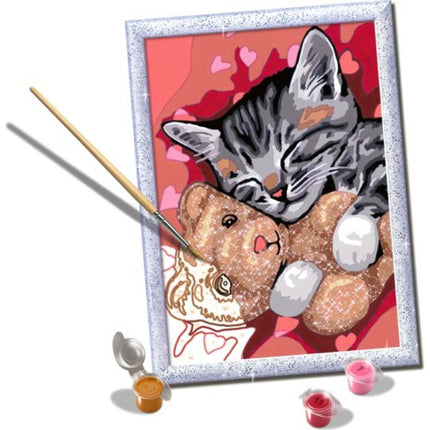 CreArt Kotě s medvídkem (se třpytkami)