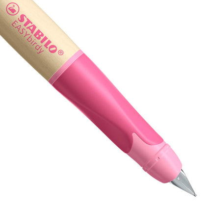 STABILO EASY birdy Timber Ergonomické plnicí pero pro leváky - růžová vč. bombičky