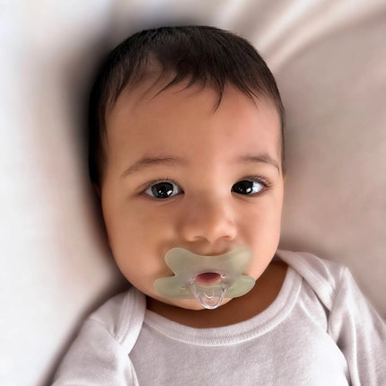 Dudlík silikonový symetrický 6-12m 1 ks zelený