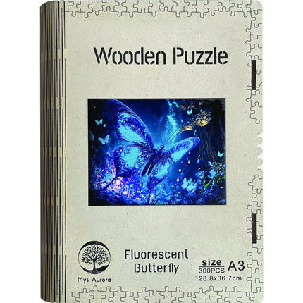 Dřevěné puzzle Motýl A3