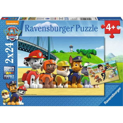 Ravensburger Puzzle: Tlapková Patrola: Stateční psi 2 x 24 dílků
