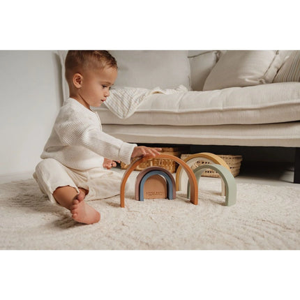 Skládačka dřevěná duha Vintage