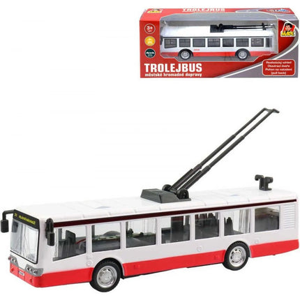 Trolejbus kovový na zpětný chod