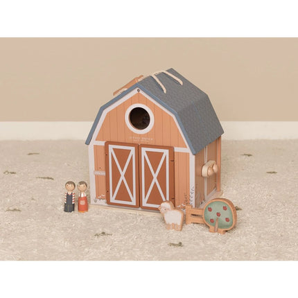 Domeček pro panenky dřevěný přenosný Farma