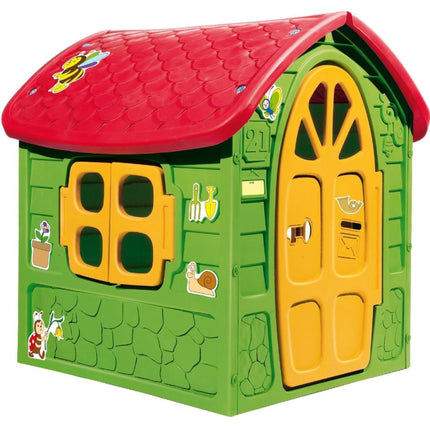 Dětský domeček na zahradu s obrázky zelený