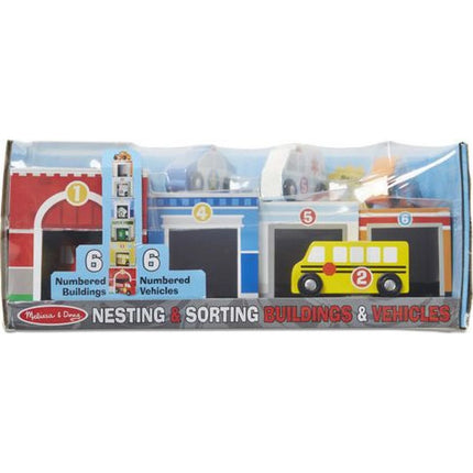 Melissa & Doug Stohování budov a aut