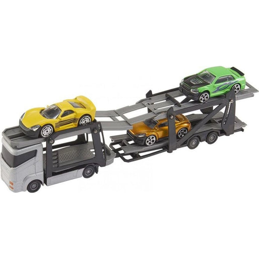 Teamsterz Přepravní náklaďák s autíčky (stříbrná kabina)