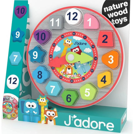 J'ADORE Dřevěné hodiny vkládačka