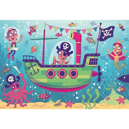 Ravensburger Puzzle: & Play Piráti a země na dohled 2 x 24 dílků