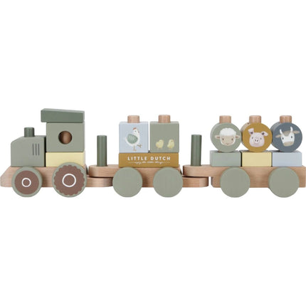 Vláček dřevěný traktor Farma