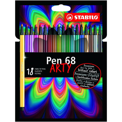 STABILO ARTY Prémiový vláknový fix Pen 68 sada 18 ks