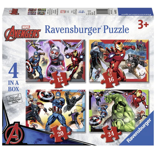 Ravensburger Puzzle: Marvel 4x puzzle v boxu - Avengers