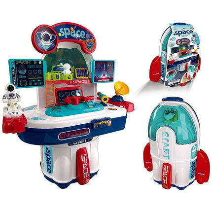 Vesmírná raketa se stolkem a příslušenstvím, na baterie