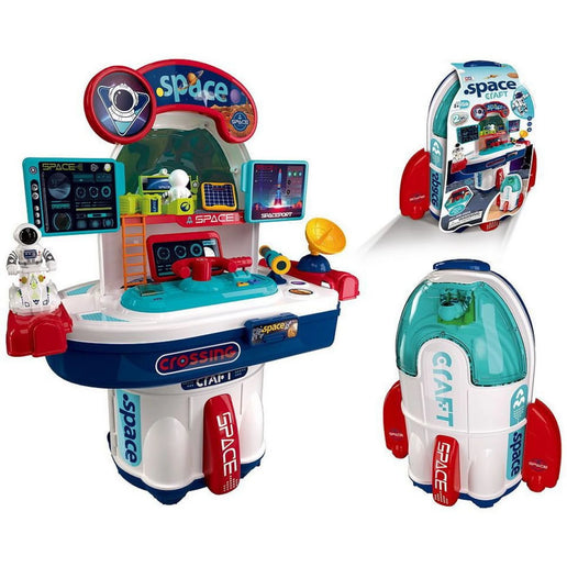 Vesmírná raketa se stolkem a příslušenstvím, na baterie