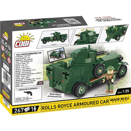 Cobi 2988 I. světová válka Rolls Royce obrněné vozidlo 267 dílků