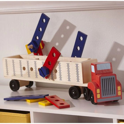 Melissa & Doug Dřevěná konstrukční stavebnice auto