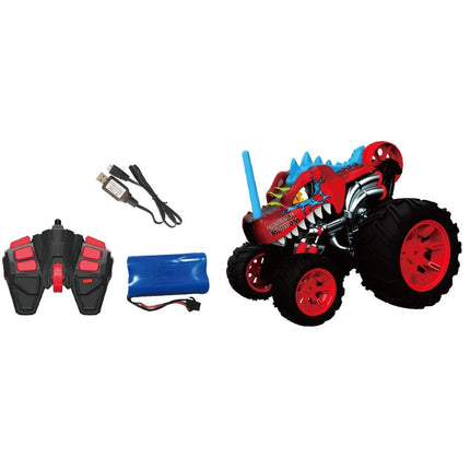 RC auto 5-kolové kaskadérské červené 1:16