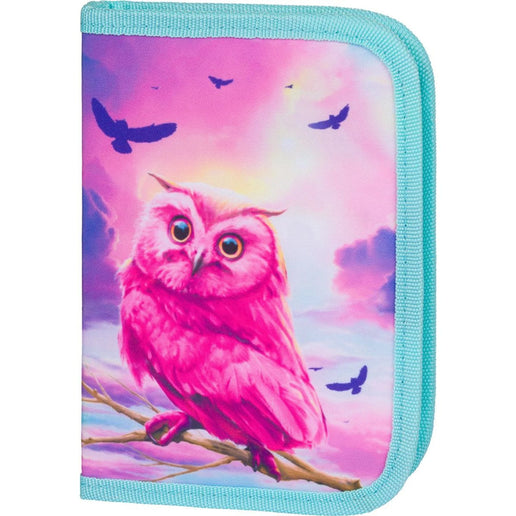 Školní penál klasik dvě chlopně Sova
