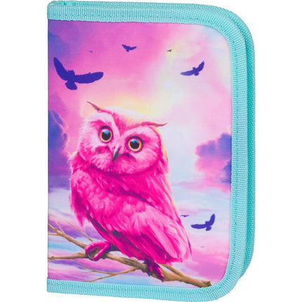 Školní penál klasik dvě chlopně Sova