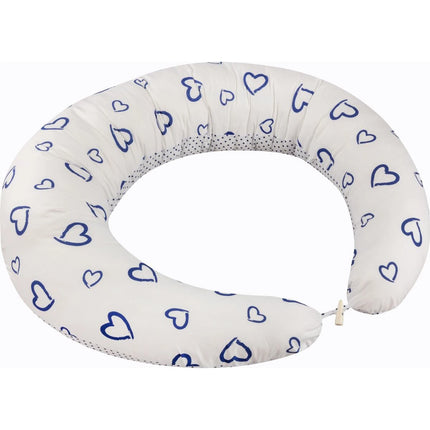 Abra multifunkční polštář XXL Srdíčka puntíky modrá bílá