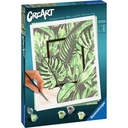 CreArt Buď šťastný: Zelené listy