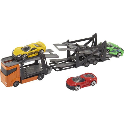 Teamsterz Přepravní náklaďák s autíčky (oranžová kabina)