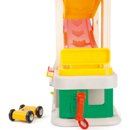 Small Foot Závodní dráha s parkovištěm a garážemi